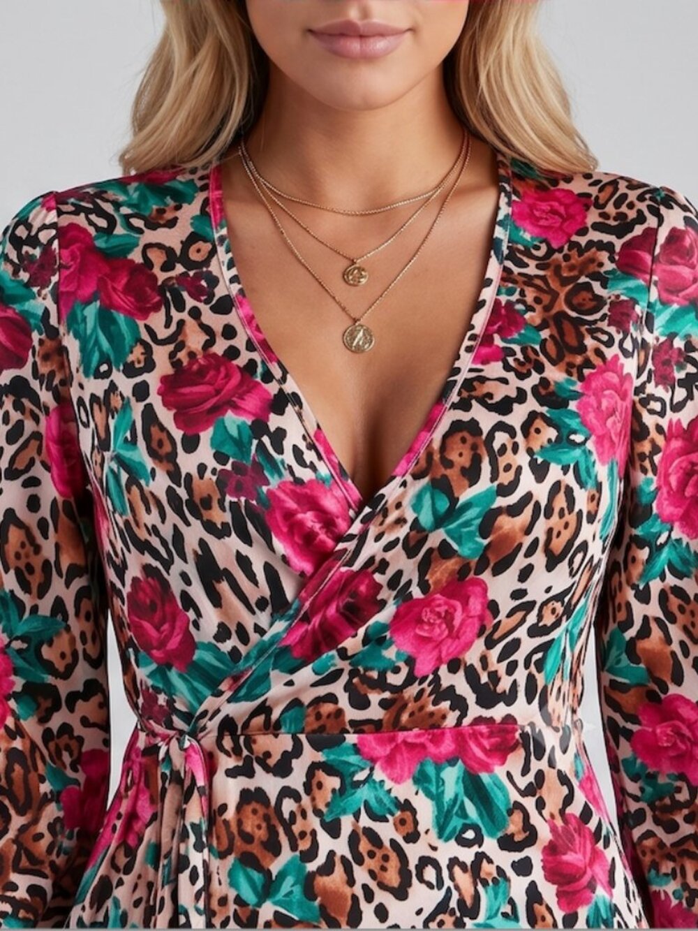 LAST ONE ๐ฅ Floral Print Wrap Hem Dress - Picture 2 of 6